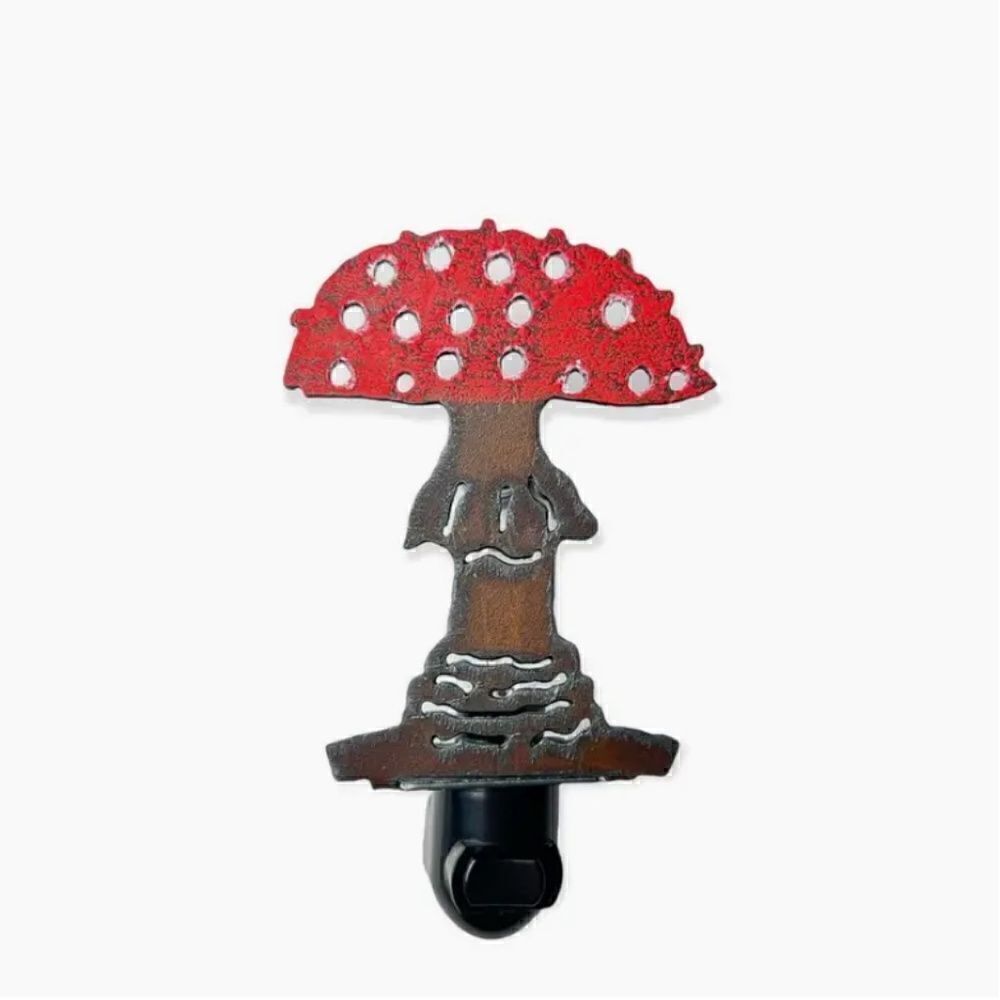 Mushroom Night Light Cut Out Iron Hippie Vibe Grunge Lighting